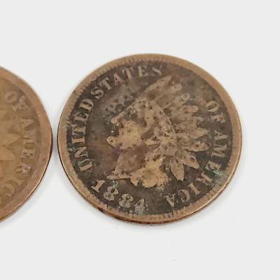 1884 INDIAN HEAD PENNIES - 2