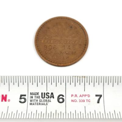 ONE BUCK GASMAT #906 145 COIN