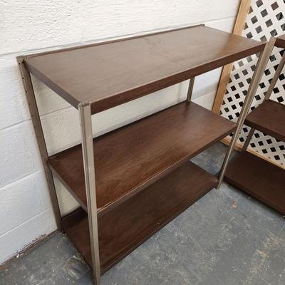 VINTAGE METAL SHELF DUO