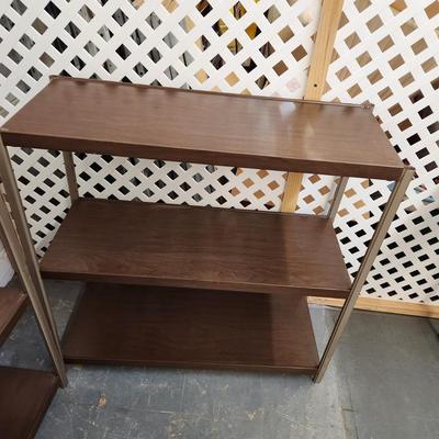 VINTAGE METAL SHELF DUO