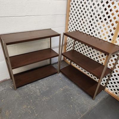 VINTAGE METAL SHELF DUO