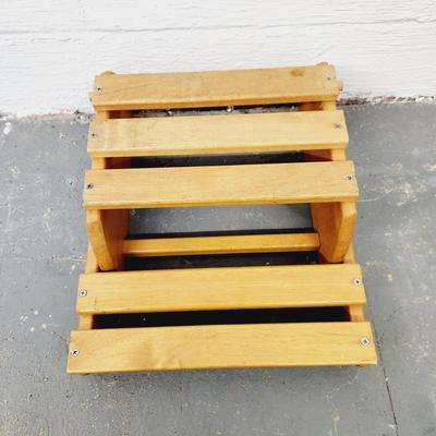 CUTE CHILDRENS WOODEN FOLDING STOOL