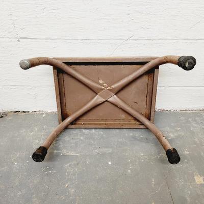 VINTAGE HEAVY METAL STEP STOOL