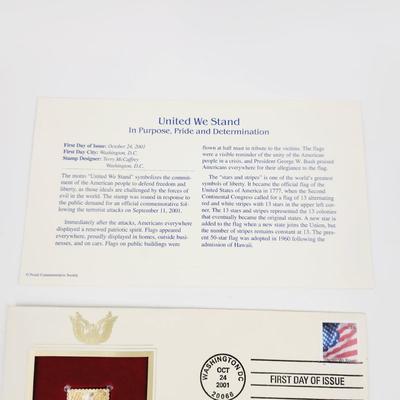 2001 22k REPLICA UNITED WE STAND STAMPS