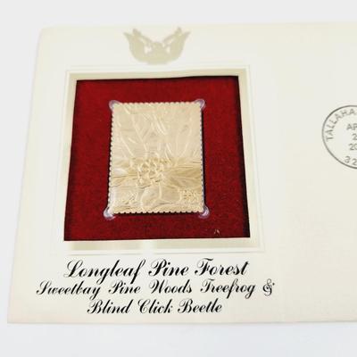 2002 22k REPLICA LONGLEAF PINE FOREST STAMP