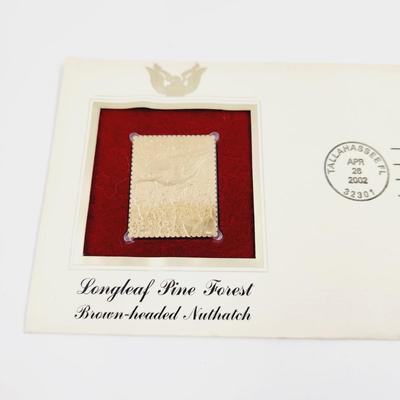 2002 22K REPLICA LONGLEAF PINE FOREST STAMP