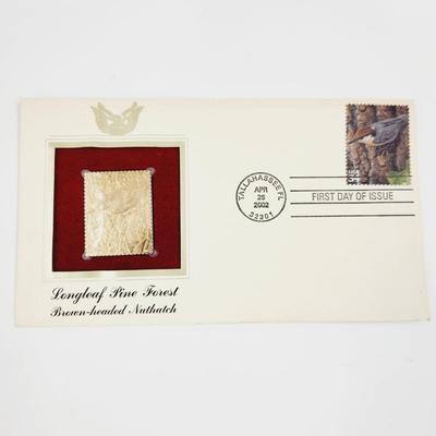 2002 22K REPLICA LONGLEAF PINE FOREST STAMP