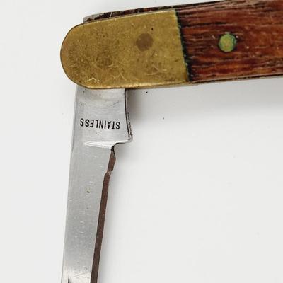 VITAGE WOODEN HANDLE STAINLESS STEEL KNIFE