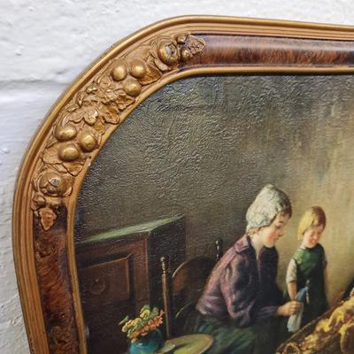 ANTIQUE FRAMED PRINT PICTURE