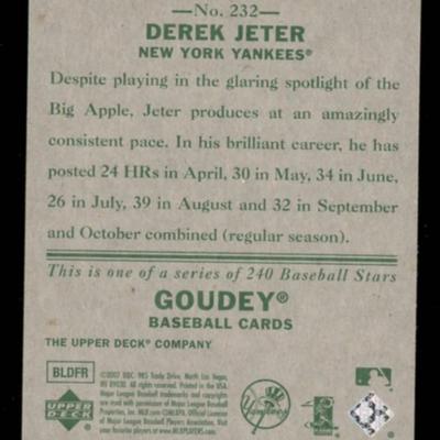 2007 GOUDEY DEREK JETER