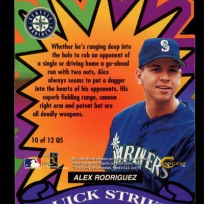 ALEX RODRIGUEZ QUICK STRIKE DIE CUT INSERT