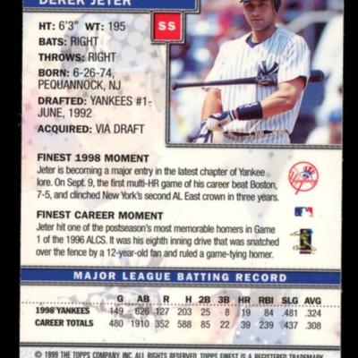 DEREK JETER 1999 TOPPS FINEST