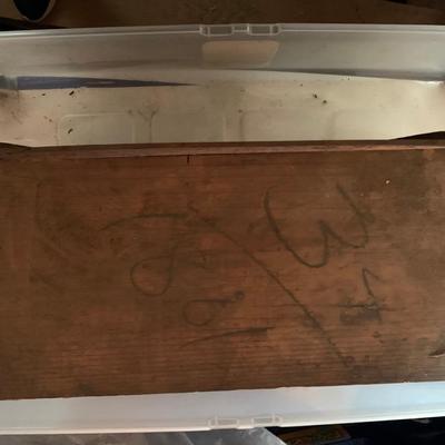 wooden fruit box with label#4 (6 total listed in this sale listing)