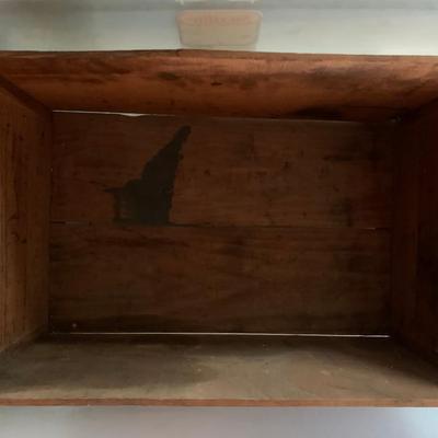 wooden fruit box with label#6 (6 total listed in this sale listing)