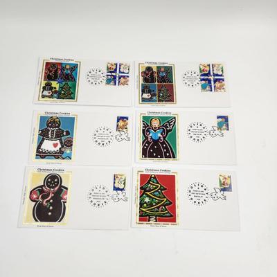 1ST DAY STAMPS - 6 PC 2005 HOLIDAY COOKIE