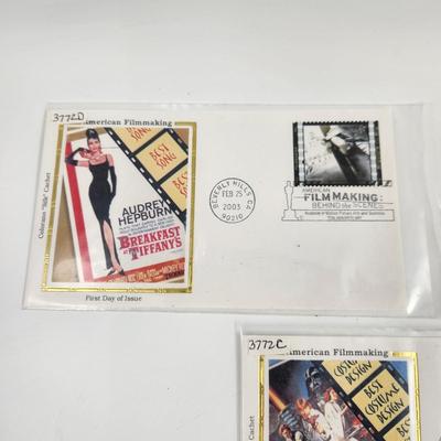 1st DAY STAMP - 4 PC - 2003 FILM MAKING INCLUDING STAR WARS