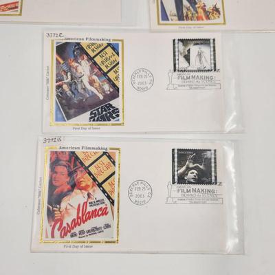 1st DAY STAMP - 4 PC - 2003 FILM MAKING INCLUDING STAR WARS