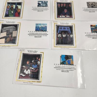 1st DAY STAMPS - 5 PC - TO FORM A PERFECT UNION