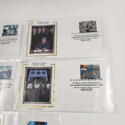 1st DAY STAMPS - 5 PC - TO FORM A PERFECT UNION