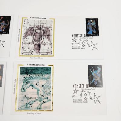 1st DAY STAMPS - 4 PC - 2005 CONSTELLATIONS