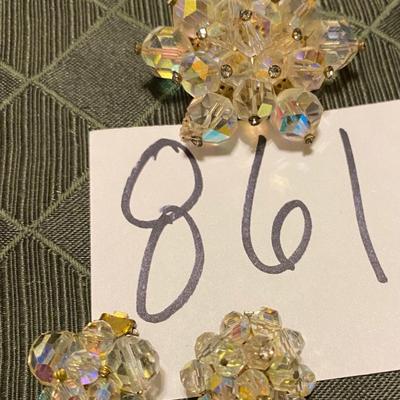 Brooch and Earrings