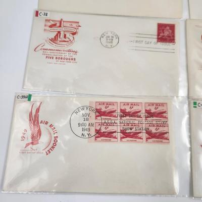 1ST DAY STAMPS - 10 PC - 1944, 46, 47, 48 & 49 - MULTI TYPES
