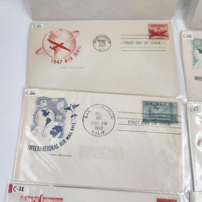 1ST DAY STAMPS - 10 PC - 1944, 46, 47, 48 & 49 - MULTI TYPES