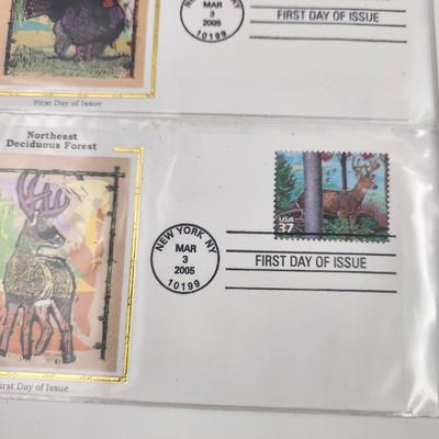 1st DAY STAMPS - 10 PC - 2005 NORTHEAST DECIDUOUS FOREST