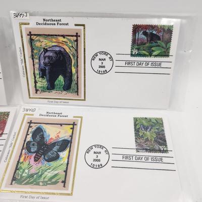1st DAY STAMPS - 10 PC - 2005 NORTHEAST DECIDUOUS FOREST