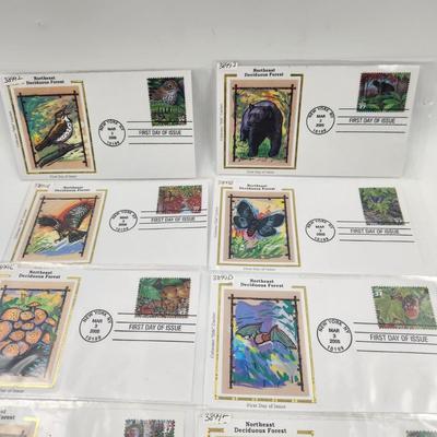 1st DAY STAMPS - 10 PC - 2005 NORTHEAST DECIDUOUS FOREST
