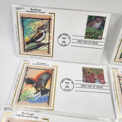 1st DAY STAMPS - 10 PC - 2005 NORTHEAST DECIDUOUS FOREST