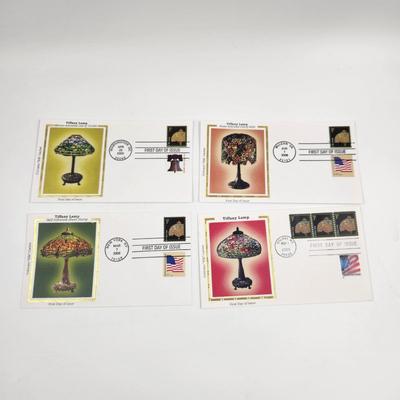 1st DAY STAMPS - 4 PC - 2003, 08, 09 TIFFANY LAMPS