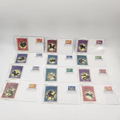 1ST DAYS STAMPS - 12 PC - 2005 LUNAR / CHINESE NEW YEAR
