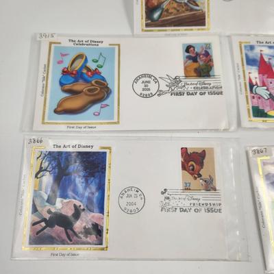 1st DAY STAMPS - 5pc - 2004 & 2005 ART OF DISNEY