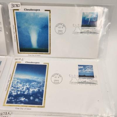 2ST DAY STAMPS - 8 PC - 2004 CLOUDSCAPES