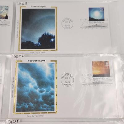 1st DAY STAMPS - 7 PC - 2004 CLOUDSCAPES