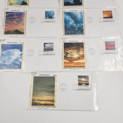 1st DAY STAMPS - 7 PC - 2004 CLOUDSCAPES