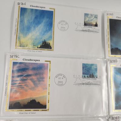 1st DAY STAMPS - 7 PC - 2004 CLOUDSCAPES