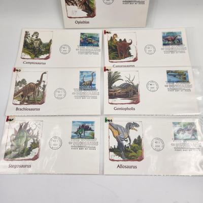 1ST DAY STAMPS - 7PC - DINOSAURS