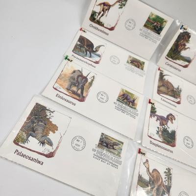 1ST DAY STAMPS - 8 PC - 1997 DINOSAURS