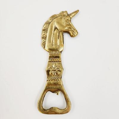 BRASS UNICORN BOTTLE OPENER