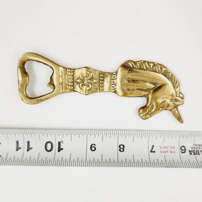 BRASS UNICORN BOTTLE OPENER