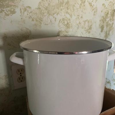 large enamel pot , stock pot, canning, etc