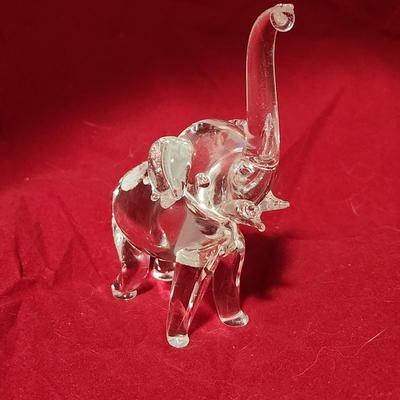 Small Glass Elephant