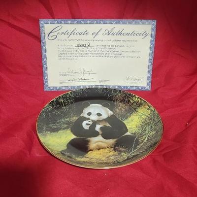 W. J. George fine china panda plate