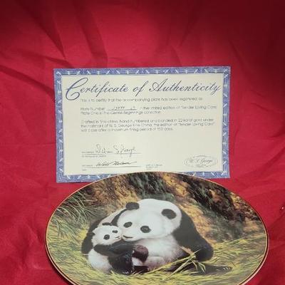 W. J. George fine china panda and cub