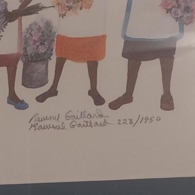 Framed Art Print 'Sisters' Signed by Artist Gaillard 223/1950
