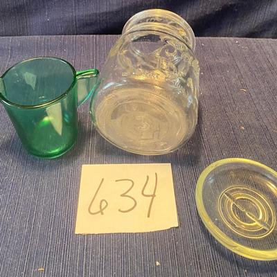 Akro Agate Small Stippled Band Pitcher