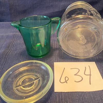 Akro Agate Small Stippled Band Pitcher