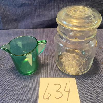 Akro Agate Small Stippled Band Pitcher